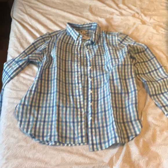 Blue plaid button up - Picture 1 of 2